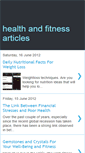 Mobile Screenshot of healthandfitnessarticlesdaily.blogspot.com