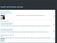 Tablet Screenshot of healthandfitnessarticlesdaily.blogspot.com