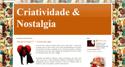 Desktop Screenshot of criatividadeenostalgia.blogspot.com