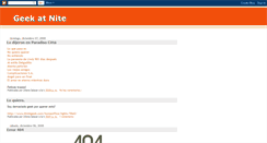 Desktop Screenshot of geekatnite.blogspot.com