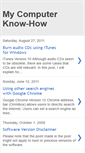 Mobile Screenshot of mycomputerknowhow.blogspot.com