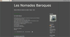 Desktop Screenshot of lesnomadesbaroques.blogspot.com