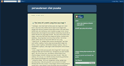 Desktop Screenshot of persaudaraansilatpusaka.blogspot.com