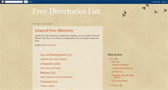 Desktop Screenshot of free-directories-list.blogspot.com