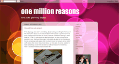 Desktop Screenshot of onemillionreasons.blogspot.com