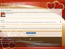 Tablet Screenshot of bhargavmatrimony.blogspot.com