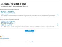 Tablet Screenshot of linens-for-adjustable-beds.blogspot.com