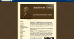 Desktop Screenshot of greatlivesinhistory.blogspot.com