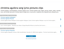 Tablet Screenshot of christina-aguilera-song-lyrics.blogspot.com