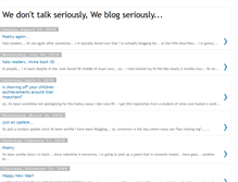 Tablet Screenshot of not-serious-talk.blogspot.com