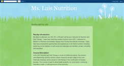 Desktop Screenshot of mluisnutrition.blogspot.com