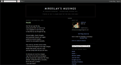 Desktop Screenshot of miroslavsmusings.blogspot.com