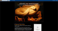 Desktop Screenshot of animales-venenosos.blogspot.com