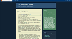 Desktop Screenshot of 40yrsinthedesert.blogspot.com