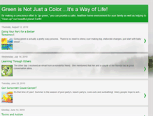 Tablet Screenshot of goinggreenishealthy.blogspot.com