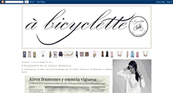 Desktop Screenshot of abicyclettemode.blogspot.com