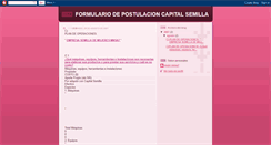 Desktop Screenshot of formulariodepostulacioncapitalsemilla.blogspot.com