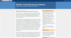 Desktop Screenshot of pacsclsurvey.blogspot.com