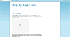 Desktop Screenshot of beautyasianidol.blogspot.com