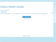 Tablet Screenshot of bunburywa.blogspot.com