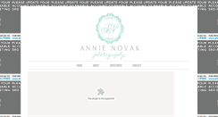 Desktop Screenshot of annienovakphotography.blogspot.com