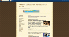 Desktop Screenshot of lepeinnvarios.blogspot.com