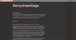 Desktop Screenshot of bemydreambagstoday.blogspot.com