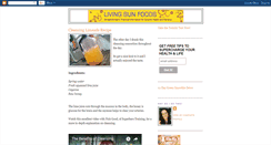 Desktop Screenshot of livingsunfoods.blogspot.com