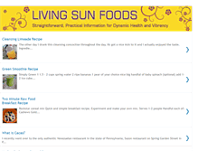 Tablet Screenshot of livingsunfoods.blogspot.com