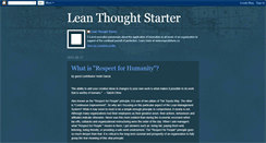 Desktop Screenshot of leanthoughtstarter.blogspot.com