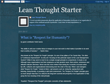 Tablet Screenshot of leanthoughtstarter.blogspot.com