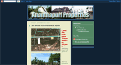 Desktop Screenshot of ananthapuriproperties.blogspot.com