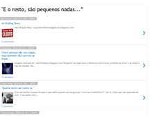 Tablet Screenshot of eorestosaopequenosnadas.blogspot.com