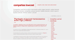 Desktop Screenshot of companias-lowcost.blogspot.com