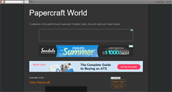 Desktop Screenshot of papercraft-world.blogspot.com