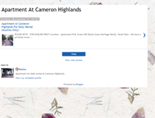 Tablet Screenshot of apartmentatcameronhighlands.blogspot.com