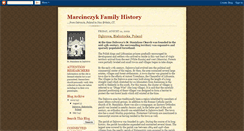 Desktop Screenshot of marcinczykgenealogy.blogspot.com