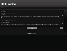 Tablet Screenshot of dotnetlogging.blogspot.com
