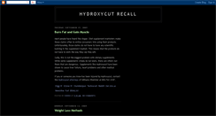 Desktop Screenshot of hydroxycutrecall09.blogspot.com