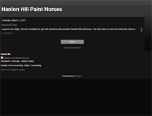 Tablet Screenshot of hanlonhillpainthorses.blogspot.com