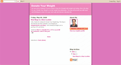 Desktop Screenshot of donateyourweight.blogspot.com