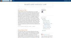 Desktop Screenshot of marylandestatelaw.blogspot.com