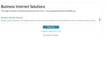 Tablet Screenshot of businessinternetsolutions.blogspot.com