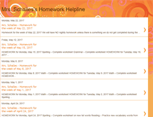 Tablet Screenshot of mrsschallesshomeworkhelpline.blogspot.com