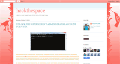 Desktop Screenshot of hackthespace.blogspot.com