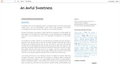 Desktop Screenshot of anawfulsweetness.blogspot.com