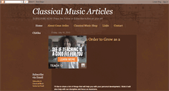 Desktop Screenshot of classicalmusicseries.blogspot.com