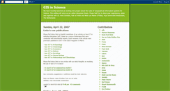 Desktop Screenshot of gisinscience.blogspot.com