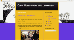 Desktop Screenshot of lemmingscliffnotes.blogspot.com