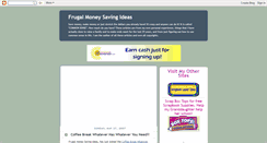 Desktop Screenshot of frugal-money-saving-ideas.blogspot.com